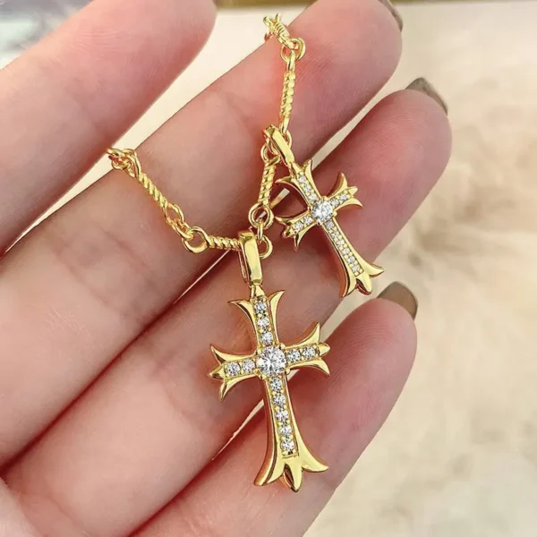 💎💎DIYSTAR™ Lymphatic Magnetic Therapy Cross Design Diamond Necklace