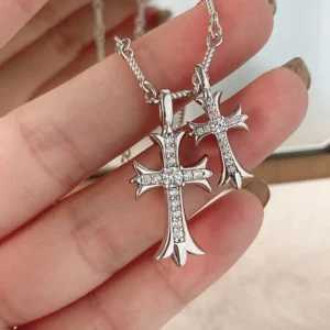 💎💎DIYSTAR™ Lymphatic Magnetic Therapy Cross Design Diamond Necklace
