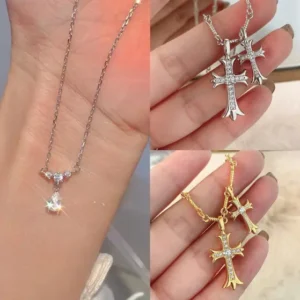 💎💎DIYSTAR™ Lymphatic Magnetic Therapy Cross Design Diamond Necklace