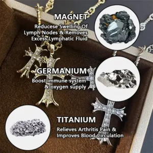 💎💎DIYSTAR™ Lymphatic Magnetic Therapy Cross Design Diamond Necklace