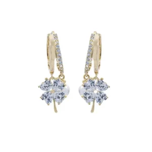 🔥LAST DAY SALE-80% OFF)DIYSTAR™ Four-Leaf Clover Lymphvity Magne Therapy Germanium Earrings