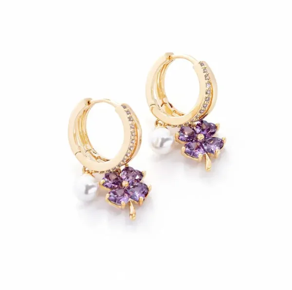 🔥LAST DAY SALE-80% OFF)DIYSTAR™ Four-Leaf Clover Lymphvity Magne Therapy Germanium Earrings