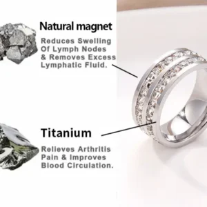 (🔥LAST DAY SALE-80%OFF) DIYSTAR 💖 Lymphatic Magnetic Therapy Diamond Ring