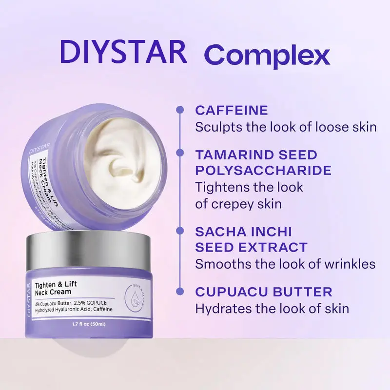 DIYSTAR Neck Cream Tighten & Lift Firming Cream for Crepey Skin