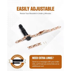 Diystar® Pure Copper Magnetic Bracelet with 3800 Gauss Effective Magnets Outdoorfun