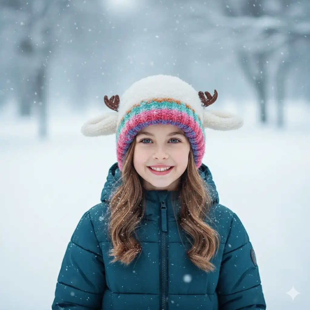 DIYSTAR™ Fluffy Winter Antler Hat - Stay Warm & Cute All Winter + Converts Into a Storage Bag