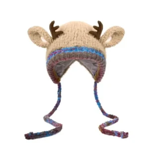DIYSTAR™ Fluffy Winter Antler Hat - Stay Warm & Cute All Winter + Converts Into a Storage Bag
